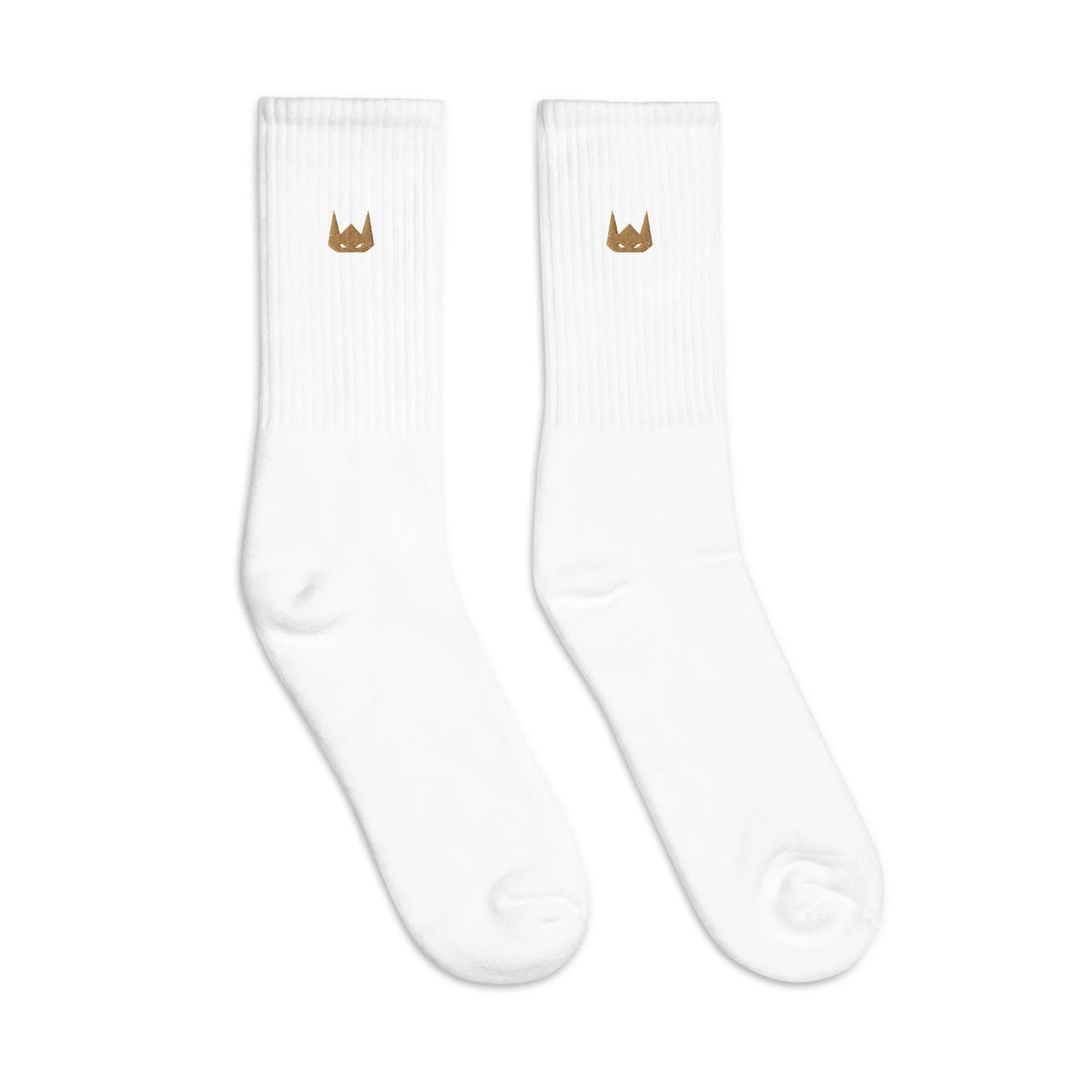WOLFPACK UNLTD EMBROIDERED SOCKS | SANDSTONE LOGO