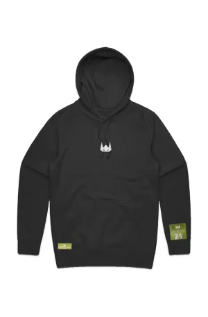 WOLFPACK UNLTD "STATEMENT" PREMIUM EMBROIDERED HOODIE | BLACK