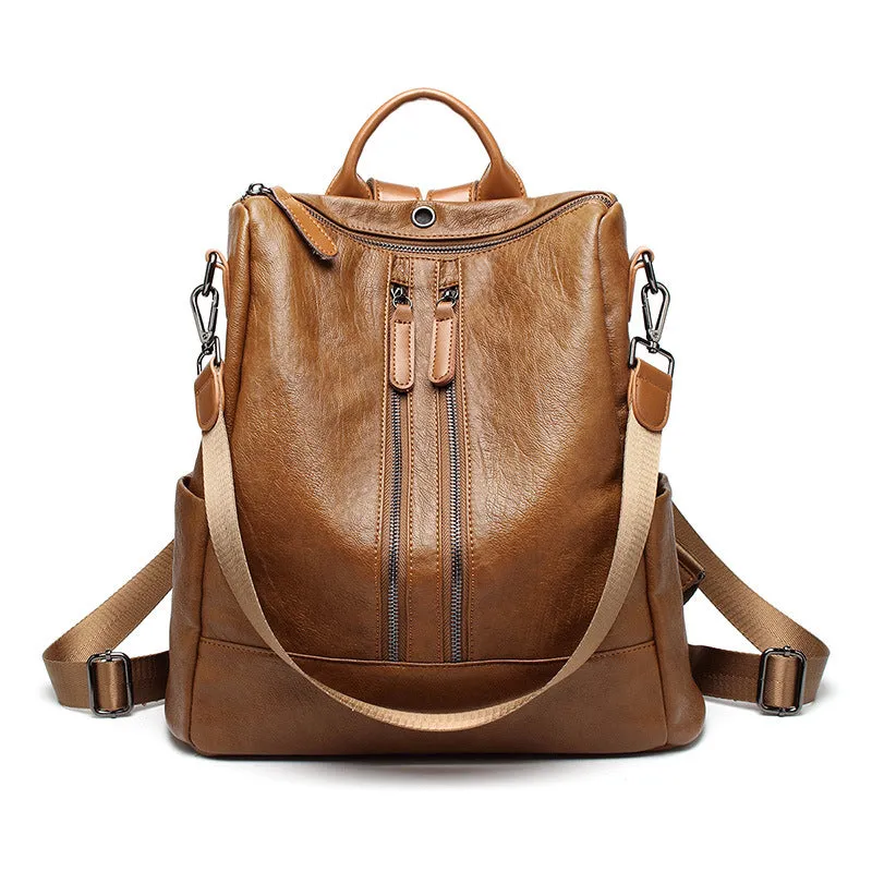 Women's Korean Soft Leather Simple Fashion Backpacks