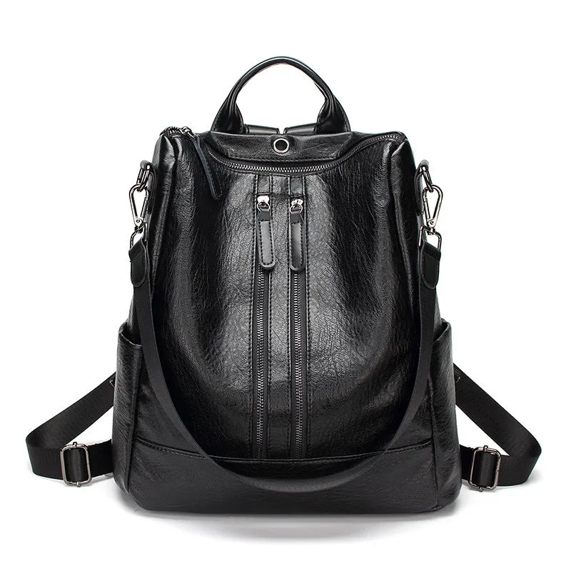 Women's Korean Soft Leather Simple Fashion Backpacks