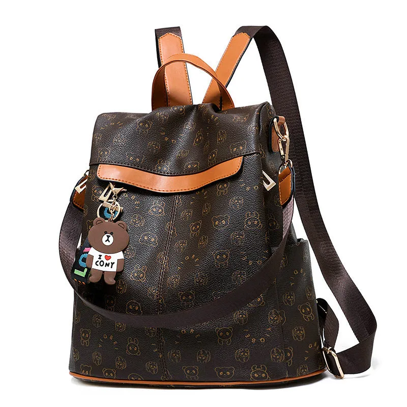 Women's Korean Style Fashionable Soft Leather Personalized And Backpacks