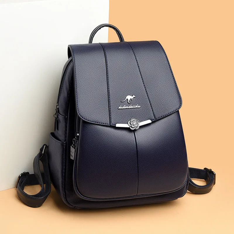 Women's Large Capacity Simple Soft Leather Mom Bags
