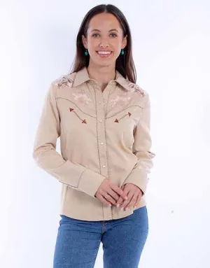 Women's Vintage Western Shirt Collection: Horse and Rose