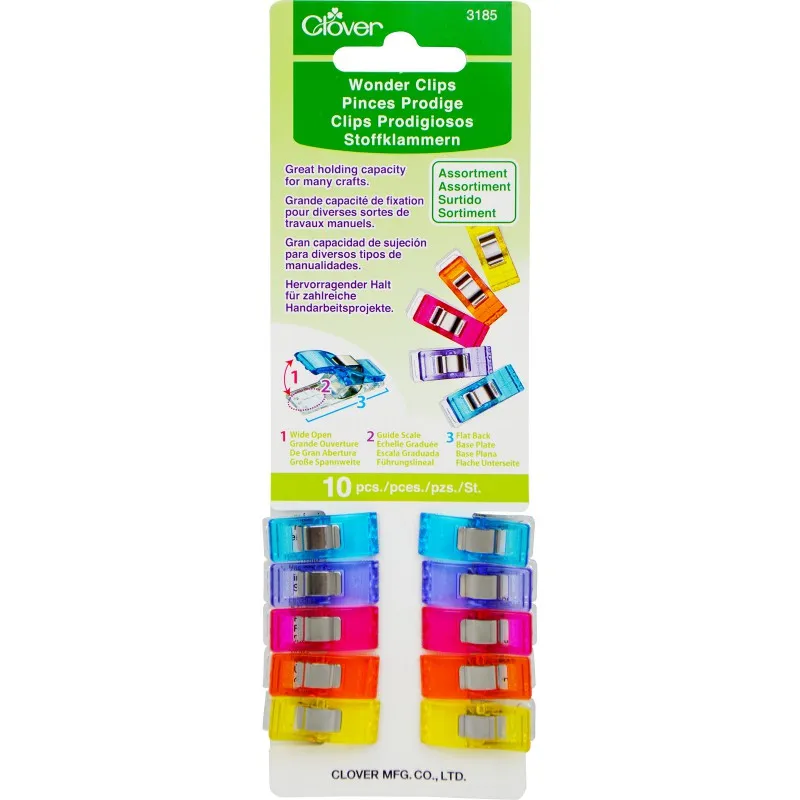 Wonder Clips Assorted Colors, 10ct
