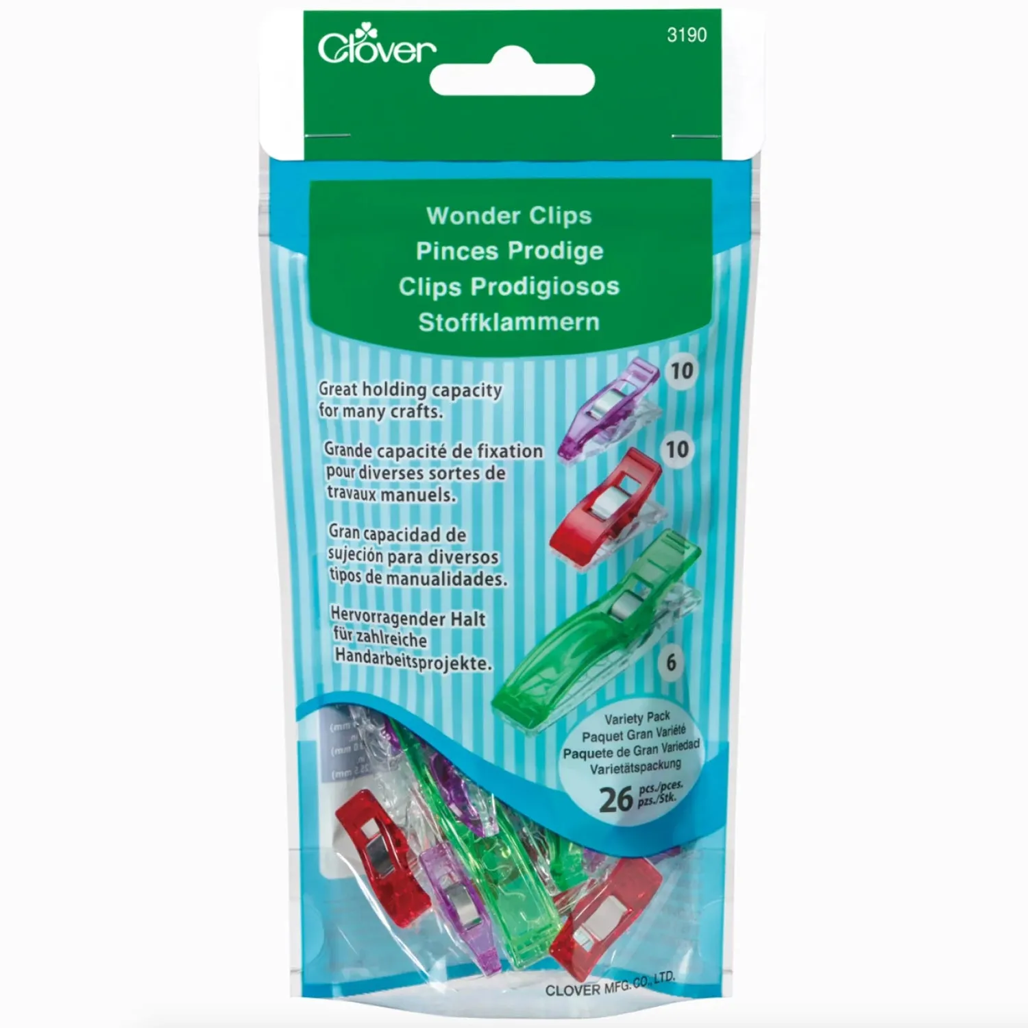 Wonder Clips Variety Pack 26 pieces from Clover