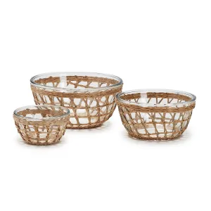 Woven Lattice Bowls S/3