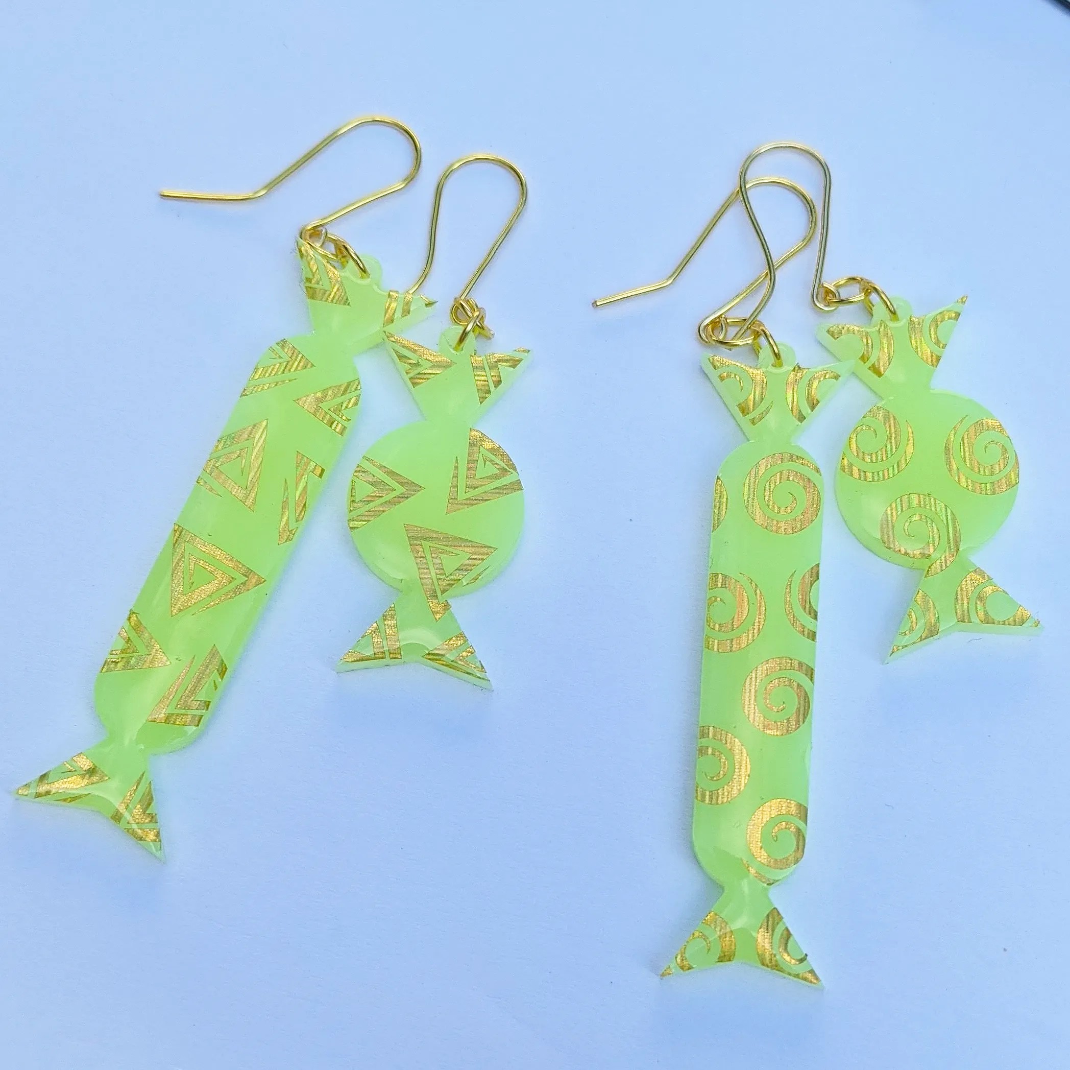 YELLOW GLAM CANDY EARRINGS