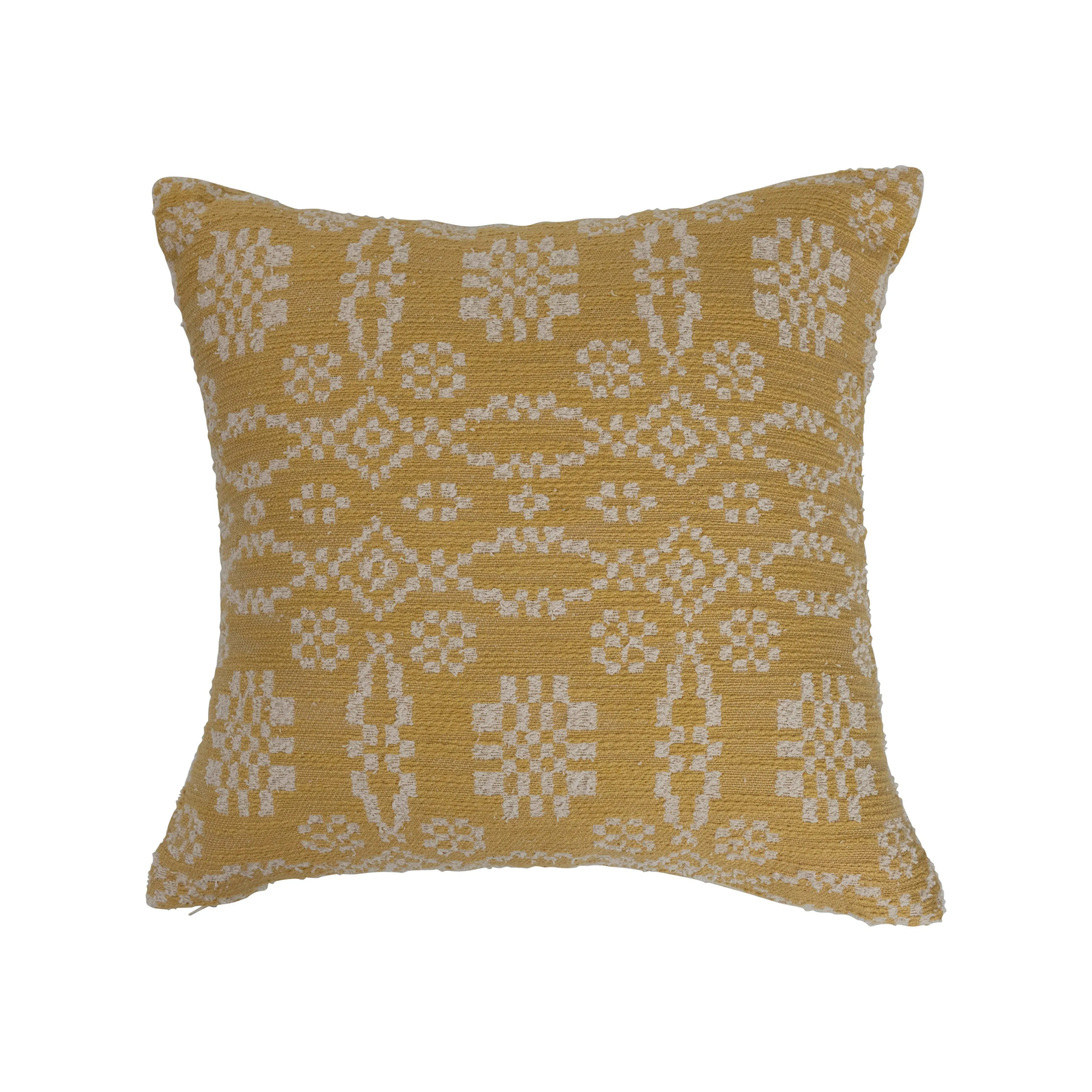 Yellow Printed Pillow