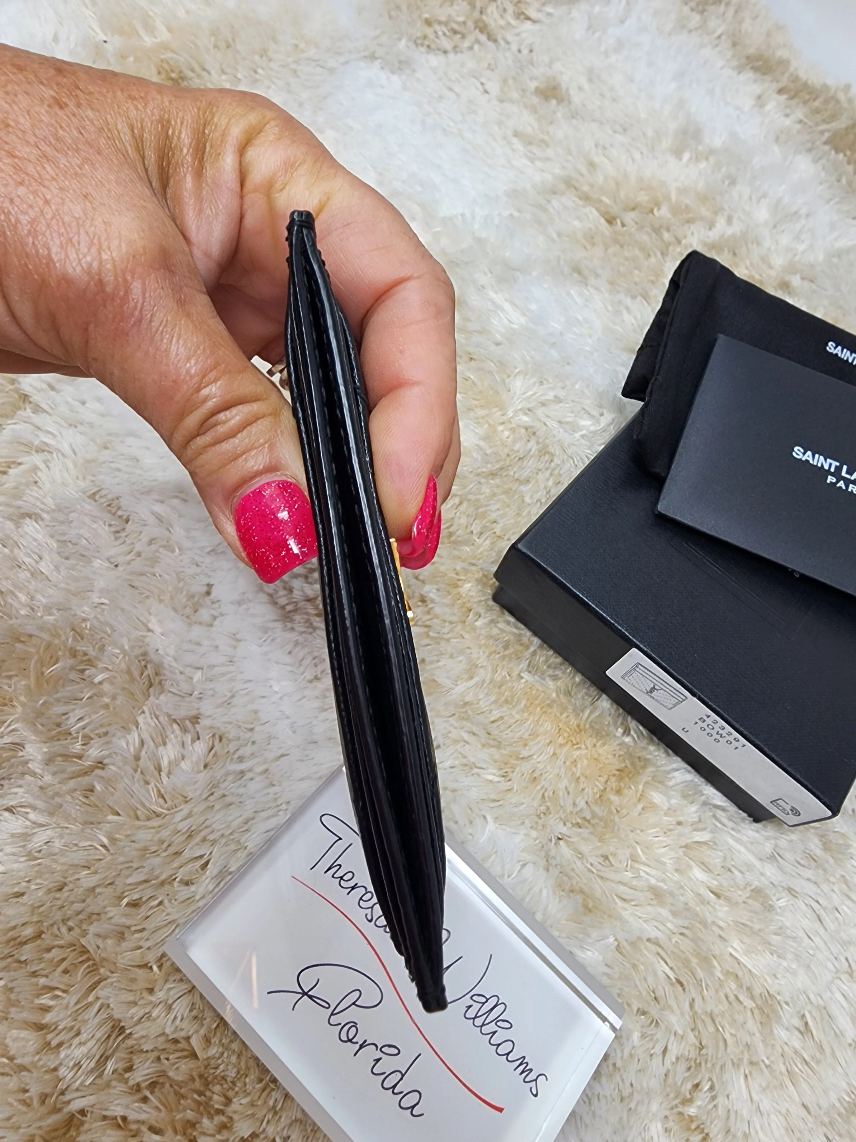 YSL BLACK CAVIAR CARD CASE