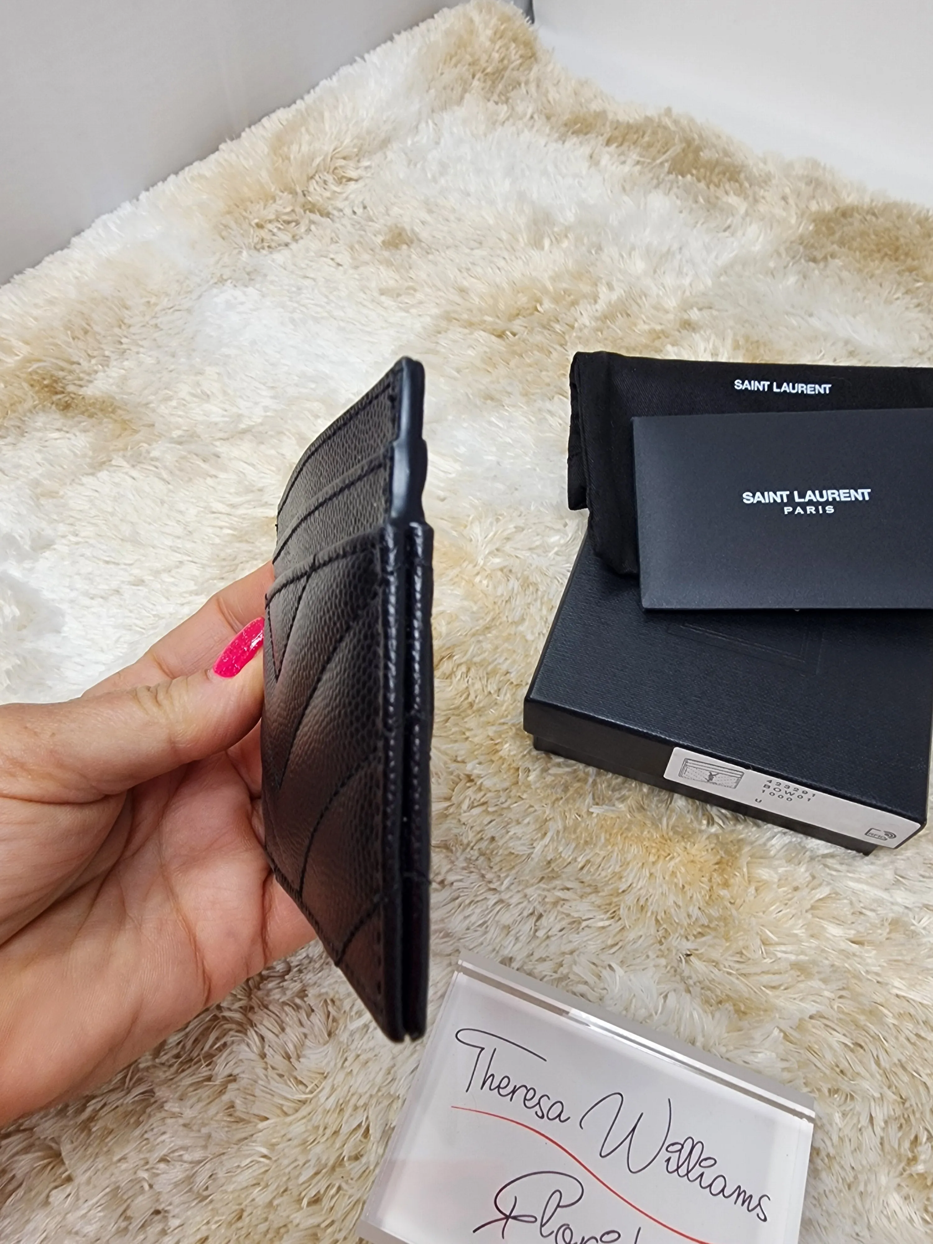 YSL BLACK CAVIAR CARD CASE