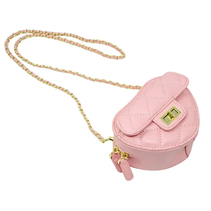 Zomi Gems Quilted Heart Crossbody Bag - Pink