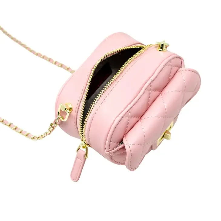 Zomi Gems Quilted Heart Crossbody Bag - Pink
