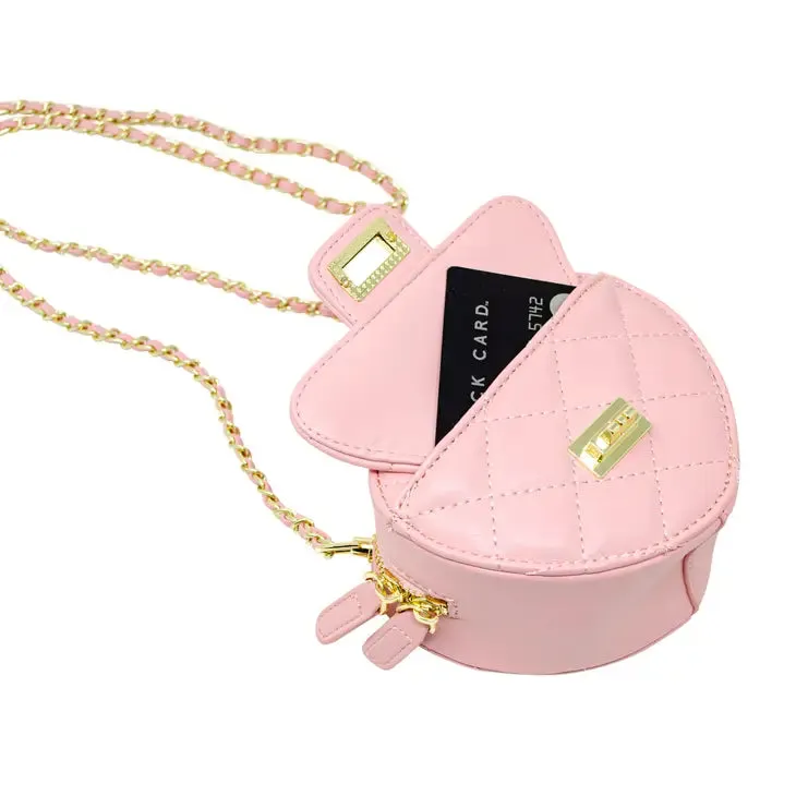 Zomi Gems Quilted Heart Crossbody Bag - Pink