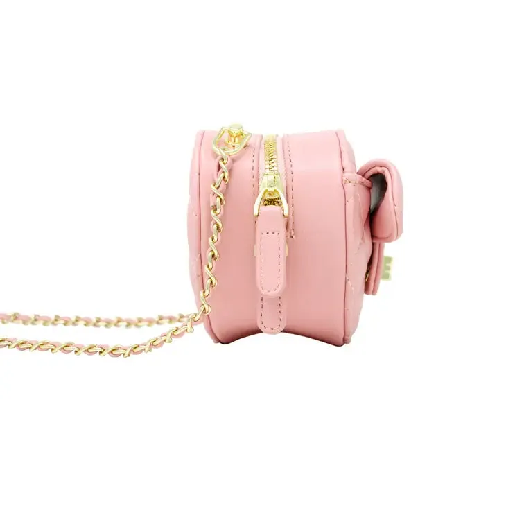 Zomi Gems Quilted Heart Crossbody Bag - Pink